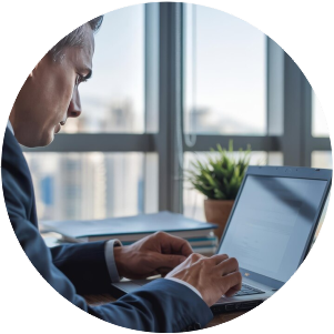 Person working